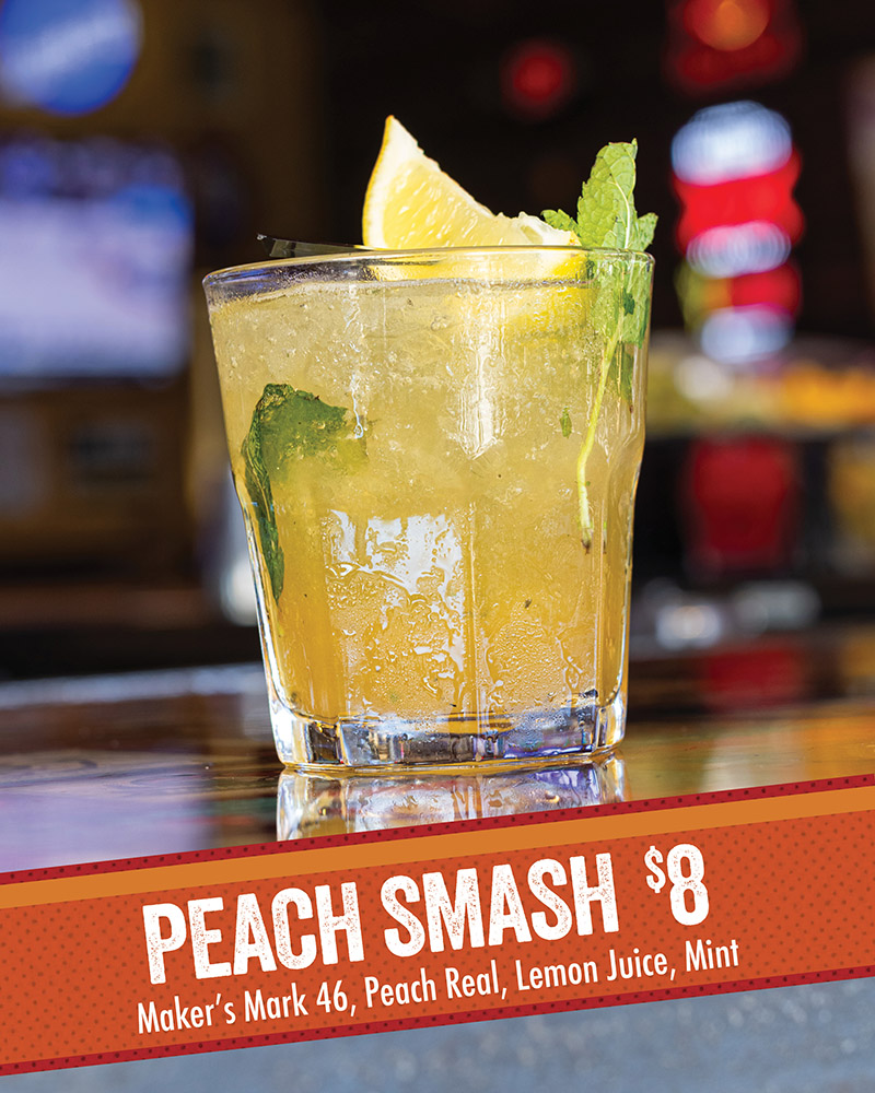 Peach Smash Cocktail