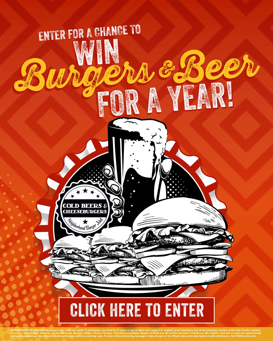Win Burgers & Beer for a Year!
